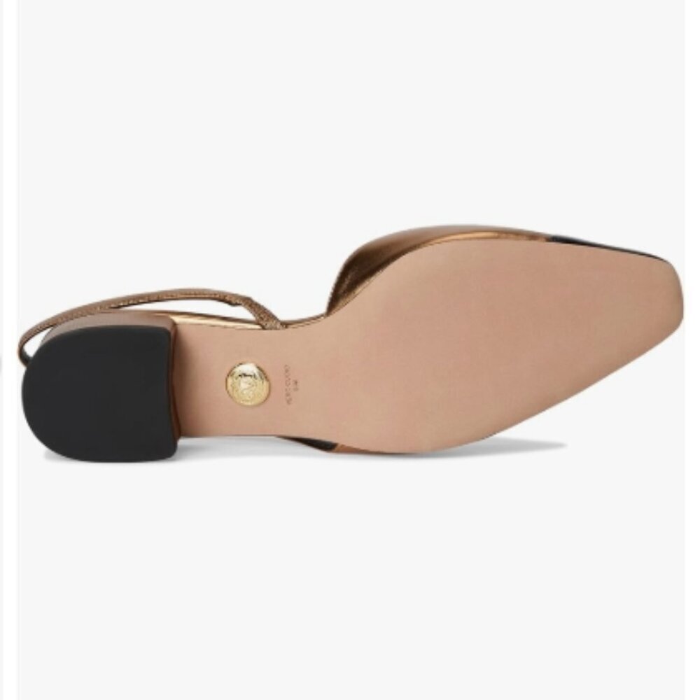 Veronica Beard Cecile Sling – Black/Dark Gold – Size 9 M (NWT) - Picture 6 of 7